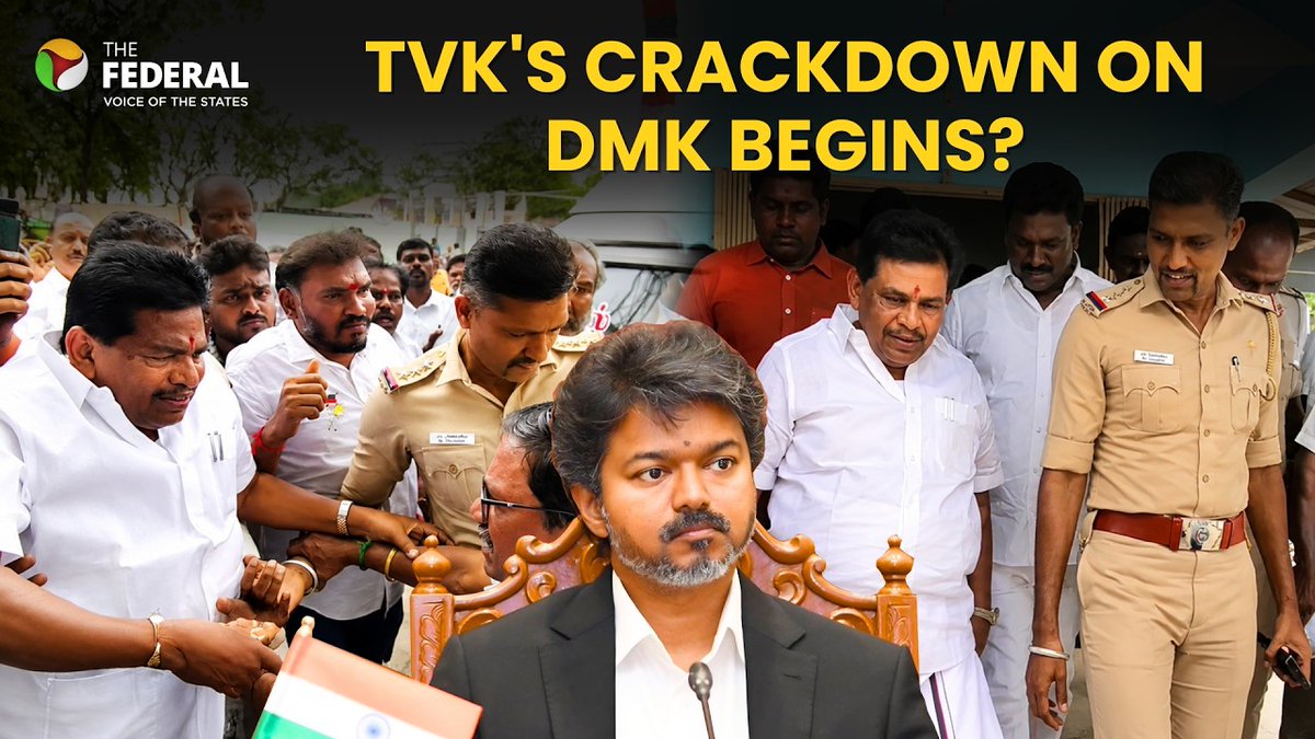 TheFederal_News's tweet photo. DMK MLA Anitha Radhakrishnan arrested over speech against CM Vijay  

#WATCH | https://t.co/qb9z0YUJzB 

For more such videos, subscribe: https://t.co/k4O5y3uUyx 

#TVK #DMKMLA #AnithaRadhakrishnan #Highcourt #DMK #TamilNaduPolitics #TNPolitics #NewsToday #JosephVijay https://t.co/X4d6ovqXAt