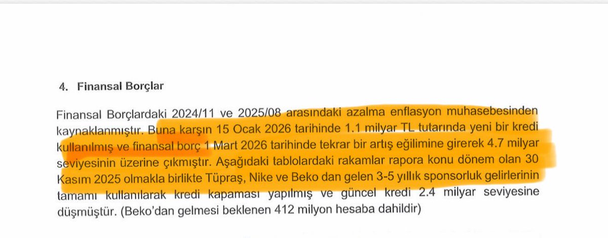 haberman35's tweet photo. @Emreninyeri1903 Aynen kanka krediyide önceki yönetimi çekmiş. https://t.co/tDYrccInXK