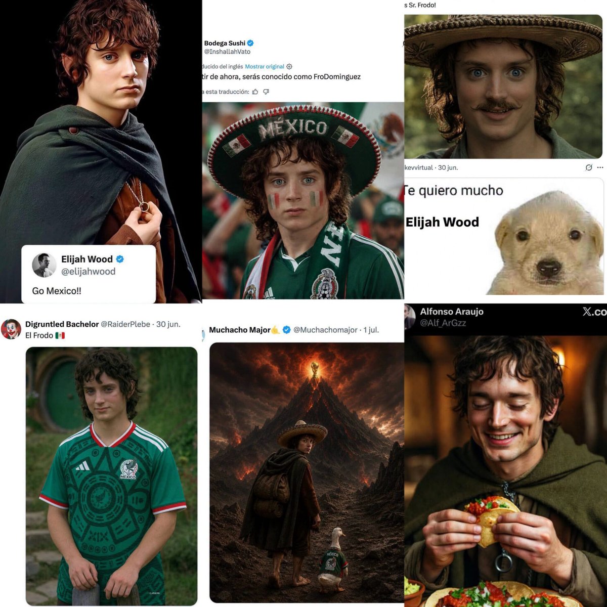 RichMen55's tweet photo. DE LA COMARCA… LAGUNERA🇲🇽

#ElijahWood compartió un mensaje de apoyo para #Mexico en su partido en contra de #Inglaterra en el mundial y la afición mexicana no se hizo esperar para agradecer su aliento al país❤️ https://t.co/gvG8tcjRpj
