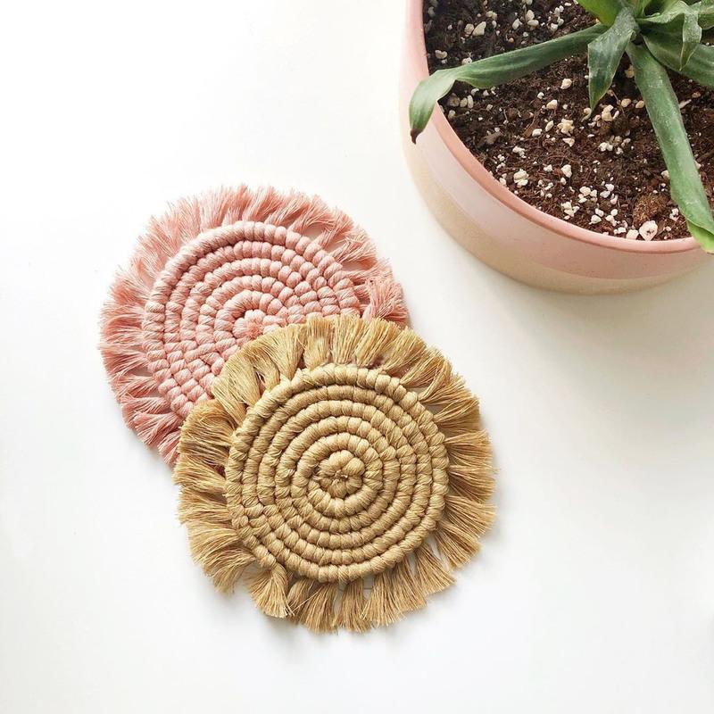joanbagang's tweet photo. Just finished this handwoven cotton coaster—soft, durable, and perfect for jazzing up my coffee table.  Handmade is the best kind! https://t.co/gHuM5DW0Vz