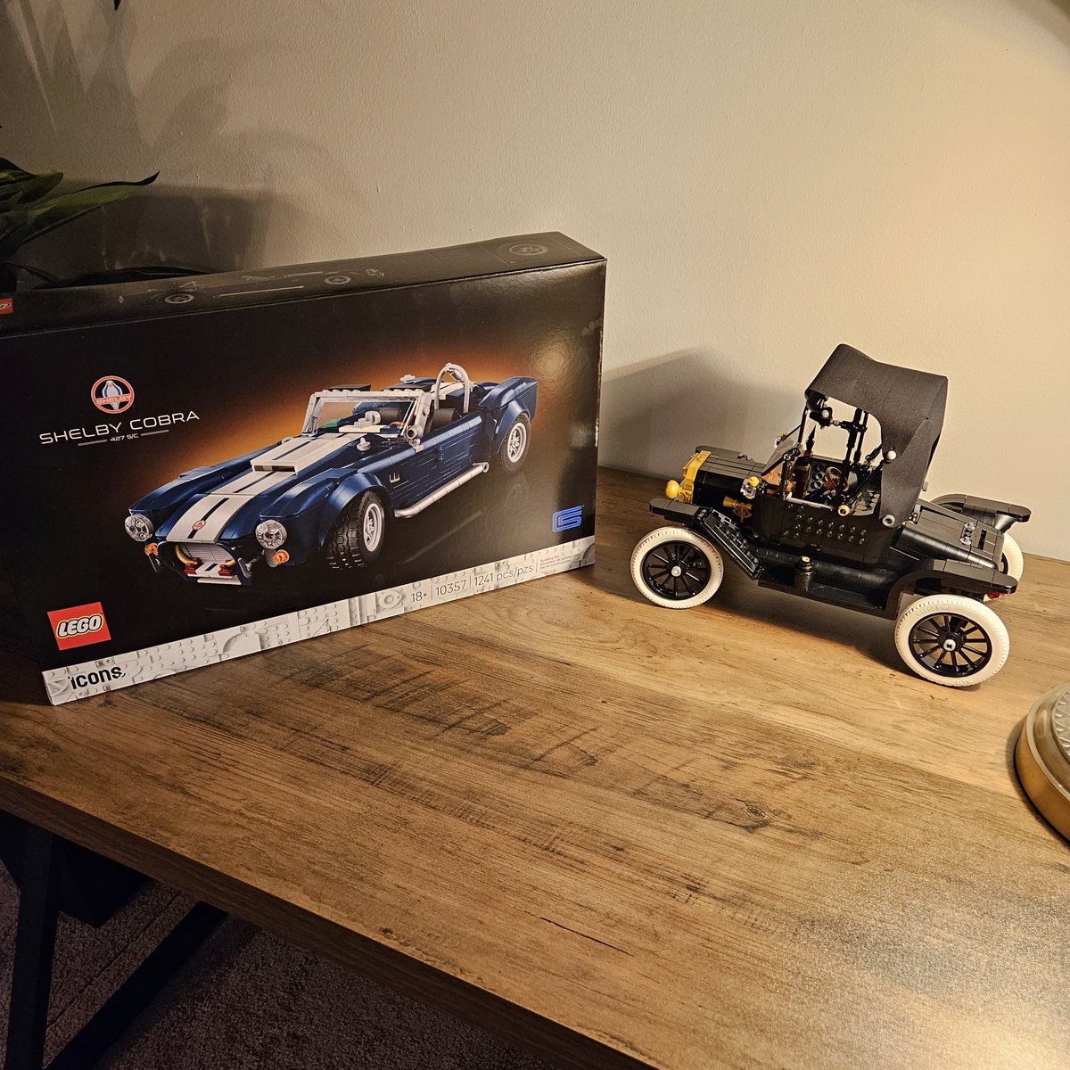 bcolc90's tweet photo. LEGO Model T finished! Next I'm building the Shelby Cobra. I picked this because one of my favorite games, Age of Empires 2, has a Cobra as an overpowered cheat unit. 🏎 https://t.co/xgCGNXUIHX