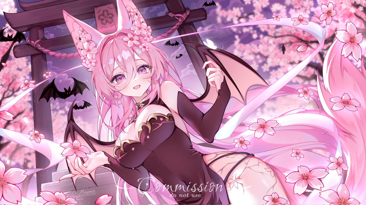 meoyami's tweet photo. Commission — thank you ! 🌸
#イラスト #commission https://t.co/4EMMF2KK6s