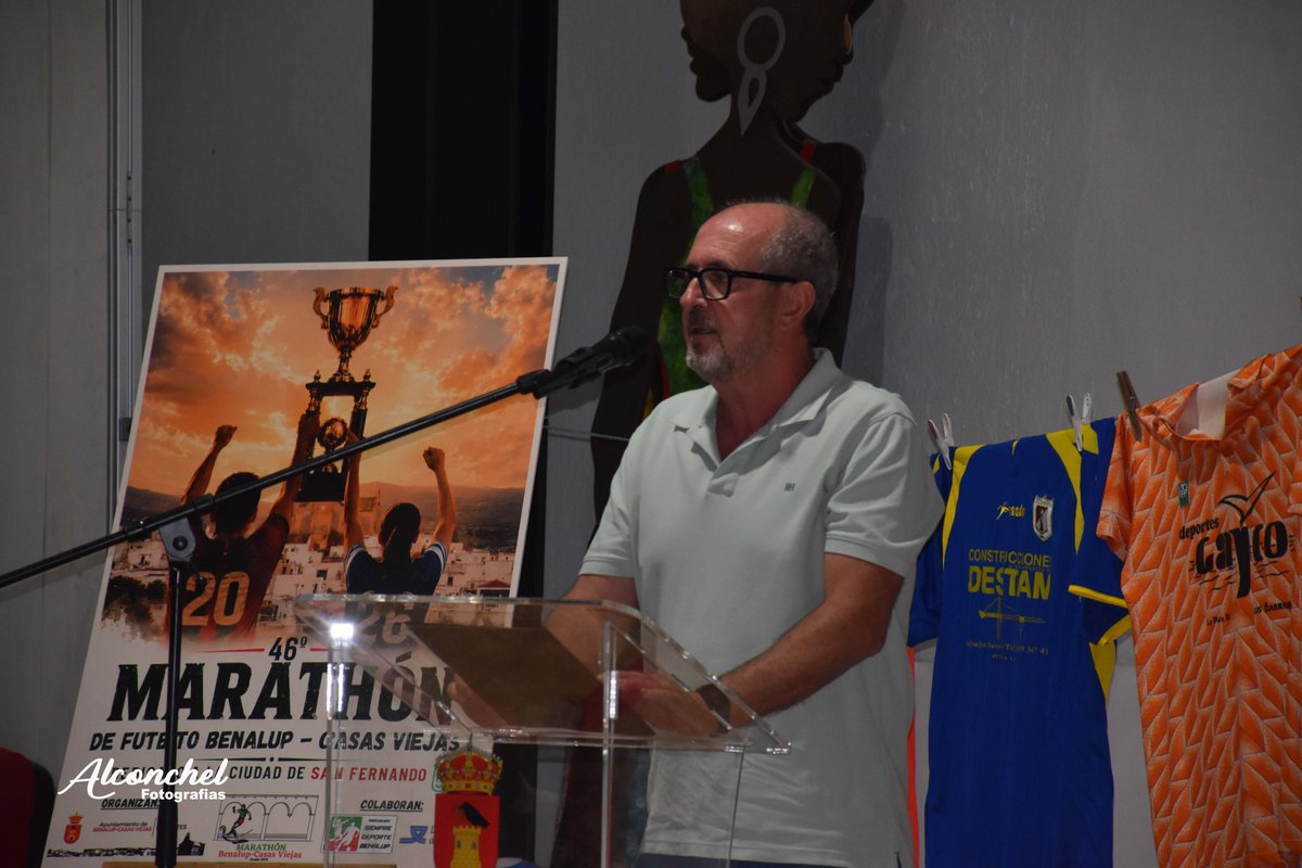 JAlconchel's tweet photo. Sorteo y Pregón del 46ªMarathón de Futbito 
Benalup-CasasViejas 2026 
A Cargo: CRISTOBAL NIETO PAVÓN 
#Benalup #BenalupCasasViejas #Deportes #EventosDeportivos #Fotografias #Ocio #CasasViejas 
#CulturalVerano2026 #Verano2026 #FutbolSala https://t.co/dtN63sR90R