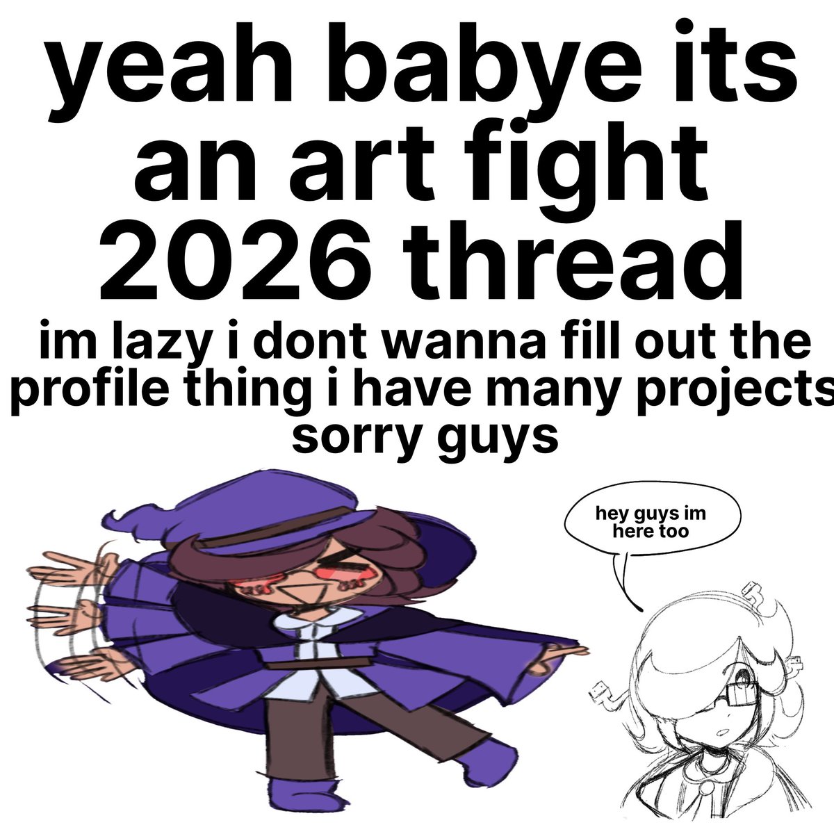 astronights0901's tweet photo. scientists reveal the Artfight 2026 attack thread #Artfight2026 https://t.co/Pcb1kMMBak