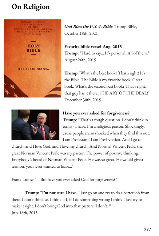 arthurjscotty's tweet photo. Trump is a powerful force for faith in America!

This and 1000+ quotes found in "On the Record: Donald Trump in His Own Words" on Amazon!

https://t.co/AlrAe1Tknm

#faith #christianity #forgiveness #trump #donaldtrump #bible #trumpbible #christian #JesusIsLord https://t.co/vnUvkFBqdb