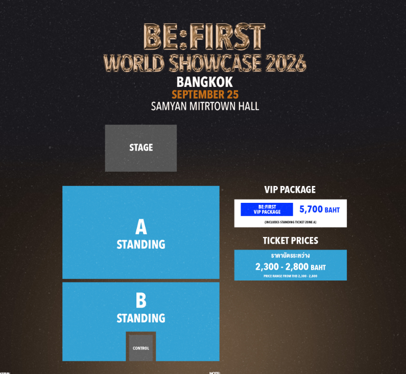 WSumbati's tweet photo. 【譲｜BE:FIRST バンコク公演】Bangkok, Thailand

日程：2026年9月25日

座席：Zone A / VIP / 2枚連番

状態：発券・座席詳細はDMでご案内

取引：日本語対応、LINE可、安心してお取引

#BEFIRST譲 #BF_WorldShowcase2026 #バンコク公演 junon sot https://t.co/sX13k1ZjFi