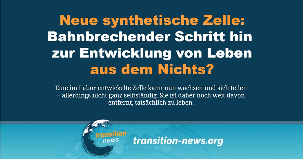 C_Transition2's tweet photo. Wie Science berichtet, handelt es sich dabei um einen mikroskopisch kleinen Wassertropfen, der von einer Fettmembran umhüllt ist und Chemikalien sowie ein kleines Genom mit 36 ​​Genen enthält.

Weiterlesen ... (https://t.co/h3jkDkyv3h)

#transitionnews #Forschung #Zelle #Leben https://t.co/q0HAqNXlPB