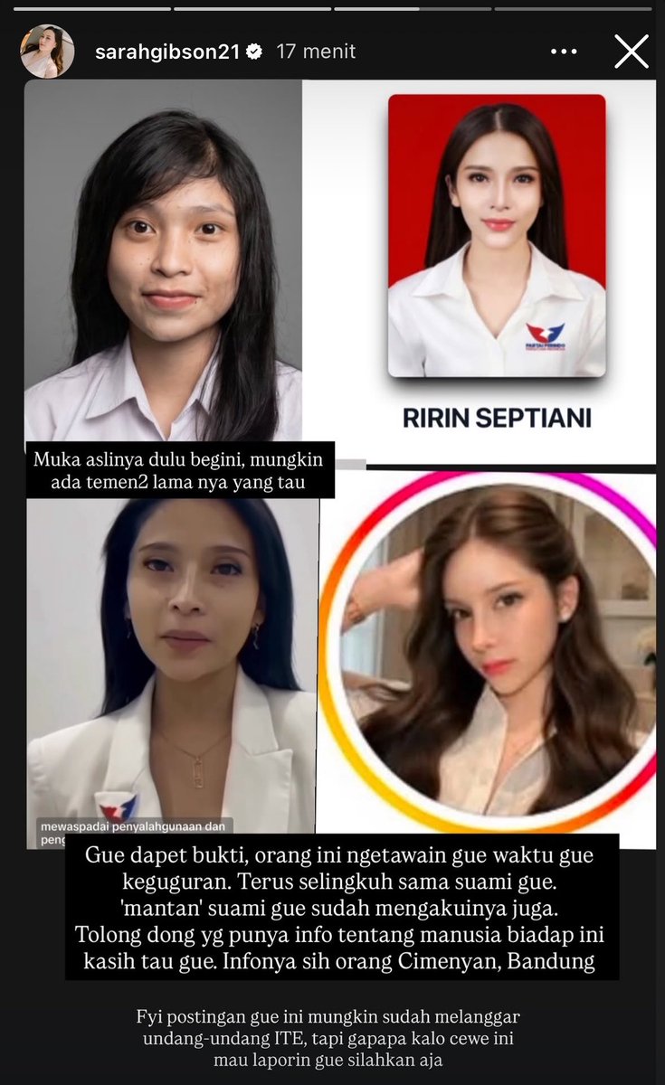 bvtrass's tweet photo. Selingkuhan kedua mantan suami sarah gibson!! Dicari orang bandung ayo bantu mba sarah guys nemuin enong" ini. 

Cuih pede banget ngefollow mba sarah lagi https://t.co/K198FpImNK