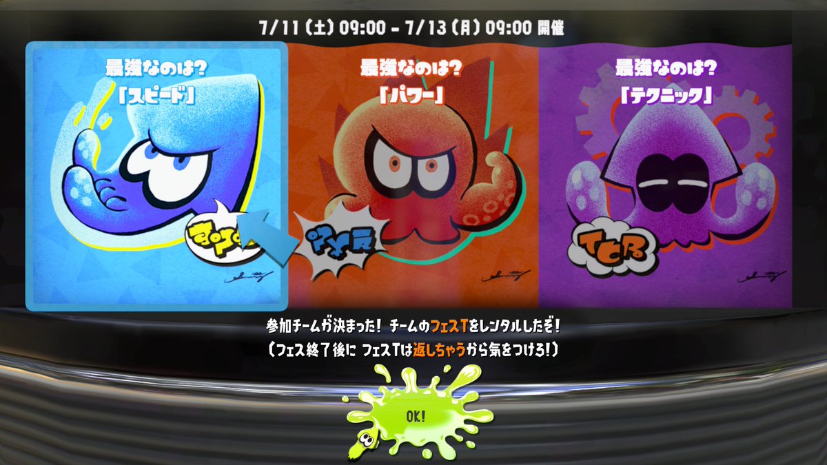 0K0SAMA's tweet photo. スピードに投票したよーん
#NintendoSwitch #スプラトゥーン3 #Splatoon3 https://t.co/mb790gVWhp