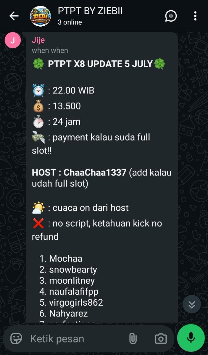 macabibel's tweet photo. 🍀 PTPT X8 UPDATE 5 MINGGU🍀

💸13.500/1 slot 
⏰ Mulai jam 22.00 WIB / 1O PM 
⛅️ Cuaca full dari host
❌ No script iaa ^^

yuu ptptnya -14 timan timun ^^ https://t.co/2wiuIGFPgC