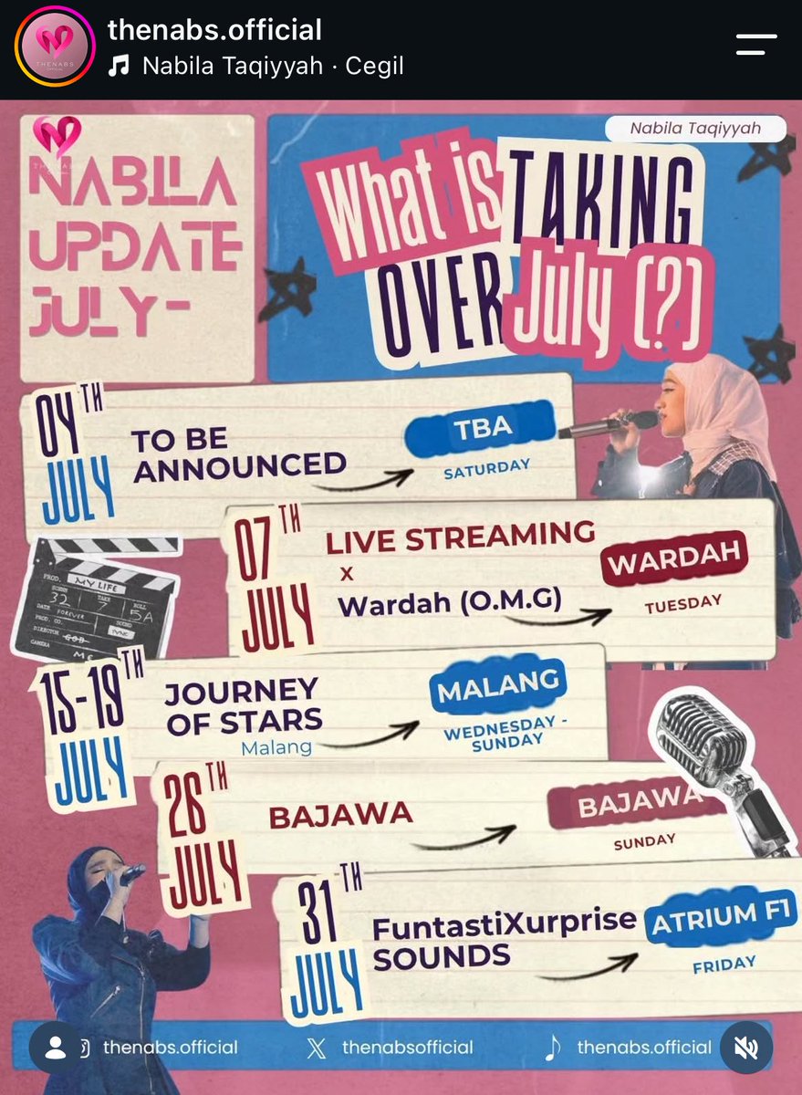 awaaannnn__'s tweet photo. jadwal manggung nabila dan samuel guys, check check sapa tau ada didaerah kaliann jugaa!!! https://t.co/q5lNS8LMaw