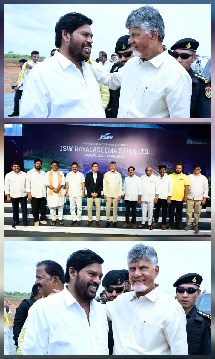 GovardhanTdp's tweet photo. JSW స్టీల్ ప్లాంట్ పనులు ప్రారంభోత్సవానికి   గౌరవనీయులైన సీఎం నారా చంద్రబాబు నాయుడు గారికి స్వాగతం పలికిన 

ఎస్ గోవర్ధన్ రెడ్డి https://t.co/xWhZf4zE2t