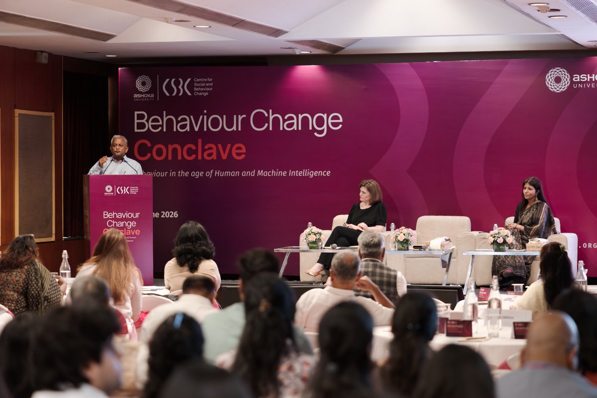 AwasthiAwanishK's tweet photo. It was an honour to inaugurate the Behavior Change Conclave 2026, organized by the Centre for Social and Behavior Change (CSBC), @AshokaUniv .

Addressing an audience of distinguished experts, policymakers, researchers, innovators, and young minds, I shared my thoughts on how Artificial Intelligence, combined with behavioral science, can empower better decision making across healthcare, governance, agriculture, and entrepreneurship. I also urged our youth to embrace innovation and AI as catalysts for building a more inclusive, resilient, and prosperous Uttar Pradesh, Together, through innovation, collaboration, and responsible leadership, we can accelerate Uttar Pradesh's journey towards becoming a $1 trillion economy, realizing the visionary leadership of Hon'ble Chief Minister Shri @myogiadityanath Ji, and contributing meaningfully to the vision of Viksit Bharat 2047.