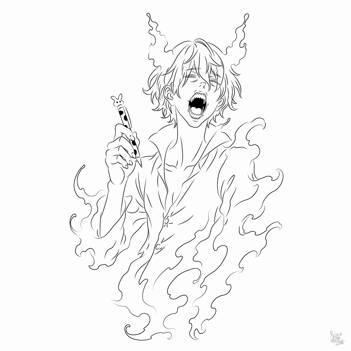 rin_dennou_'s tweet photo. "天使の自動手記" #hxh https://t.co/yBxQJkWpxG