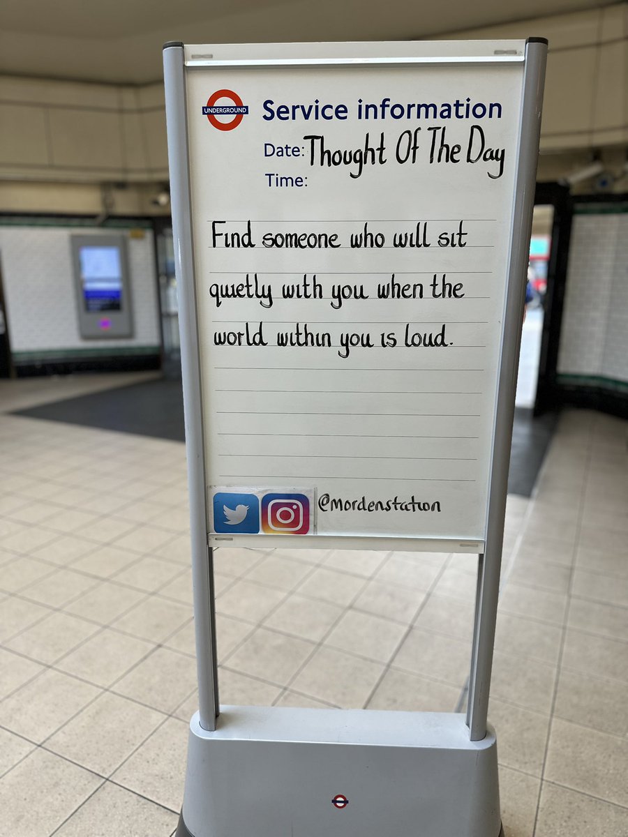 MordenStation's tweet photo. Saturday 4th July Thought Of The Day From Morden Underground Station https://t.co/Boa7M9zkKf