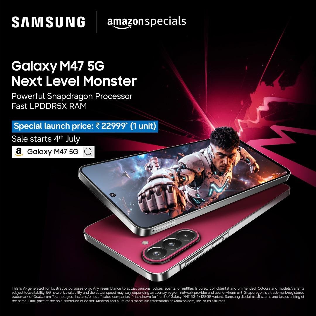 RajaDeluxee's tweet photo. Kuch deals sirf discount ki wajah se trend karti hain. Yeh wali hardware value ki wajah se discussion mein hai. 😎 #GalaxyM47SaleIsLive https://t.co/d5vYuc2MzD