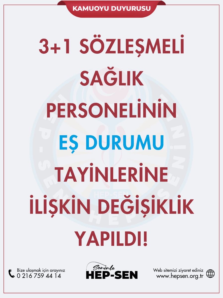 hepsen_hukuk's tweet photo. 3+1 Sözleşmeli Sağlık Personelinin Eş Durumu Tayinlerine İlişkin Değişiklik Yapıldı!

18 Haziran 2026 tarihinde yapılan değişiklikle, 45/A kapsamındaki eş durumu tayinlerinde önemli bir düzenleme yürürlüğe girdi. https://t.co/wmHlfBX0TT