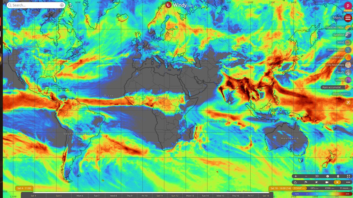 allindiaweather's tweet photo. India is expected to be the rainiest place in the world at least until 18 July. Image courtesy: Windy. https://t.co/ImhArFdchF