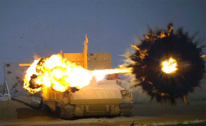 Defencematrix1's tweet photo. APFSDS protection is expected from DRDO’s APS. If achieved, it will be world’s best APS system. 
Video at 1530. https://t.co/72NKldvUHp