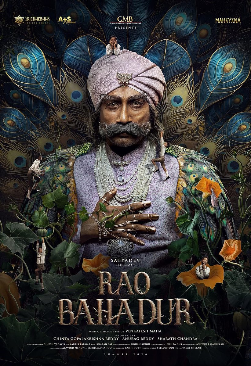NelloreSathwik's tweet photo. Not made for crores. Made for cinema.
A rare Telugu film. That's it. 🙌
#RaoBahadur 
@ActorSatyaDev @mahaisnotanoun https://t.co/zox7emT1lY