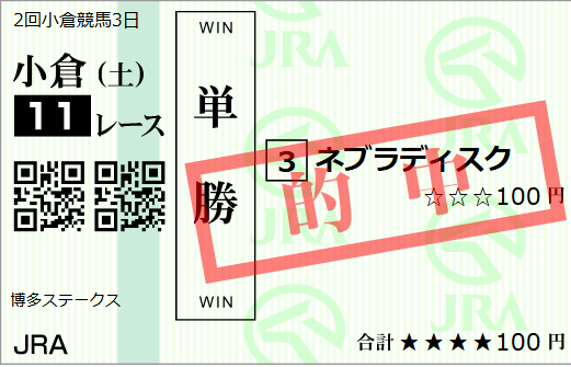 sakura_ichigo_'s tweet photo. 7/4小倉11R 博多ステークス3勝クラス 芝1800m
1着3ネブラディスク 牡4 川田J 2人気
父ﾄﾞｩﾗﾒﾝﾃ 母ﾘﾘｻｲﾄﾞ 半姉ﾘｽｸﾞﾗｼｭｰ
金子真人HD 福永厩舎
オープン入りおめでとうございます
単勝2.4倍ワイド1.7倍ありがとう https://t.co/TMAEfuPNTF