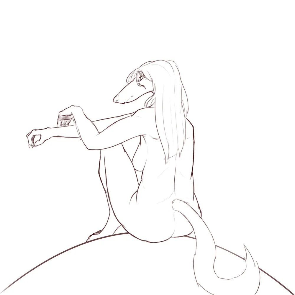 FusDoGuy's tweet photo. Anatomy study featuring Sherry by radarwarble on Bluesky, I think. Hopefully got her body right, I think. https://t.co/4sJklsoDiY