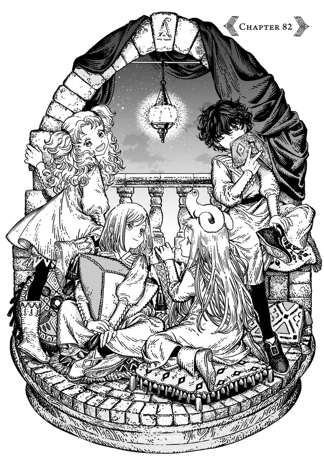 SENDBARU's tweet photo. saw this chapter art again today and smiled. agott you're not slick i know you're hiding a smile behind that book https://t.co/xB5uH5YNJG