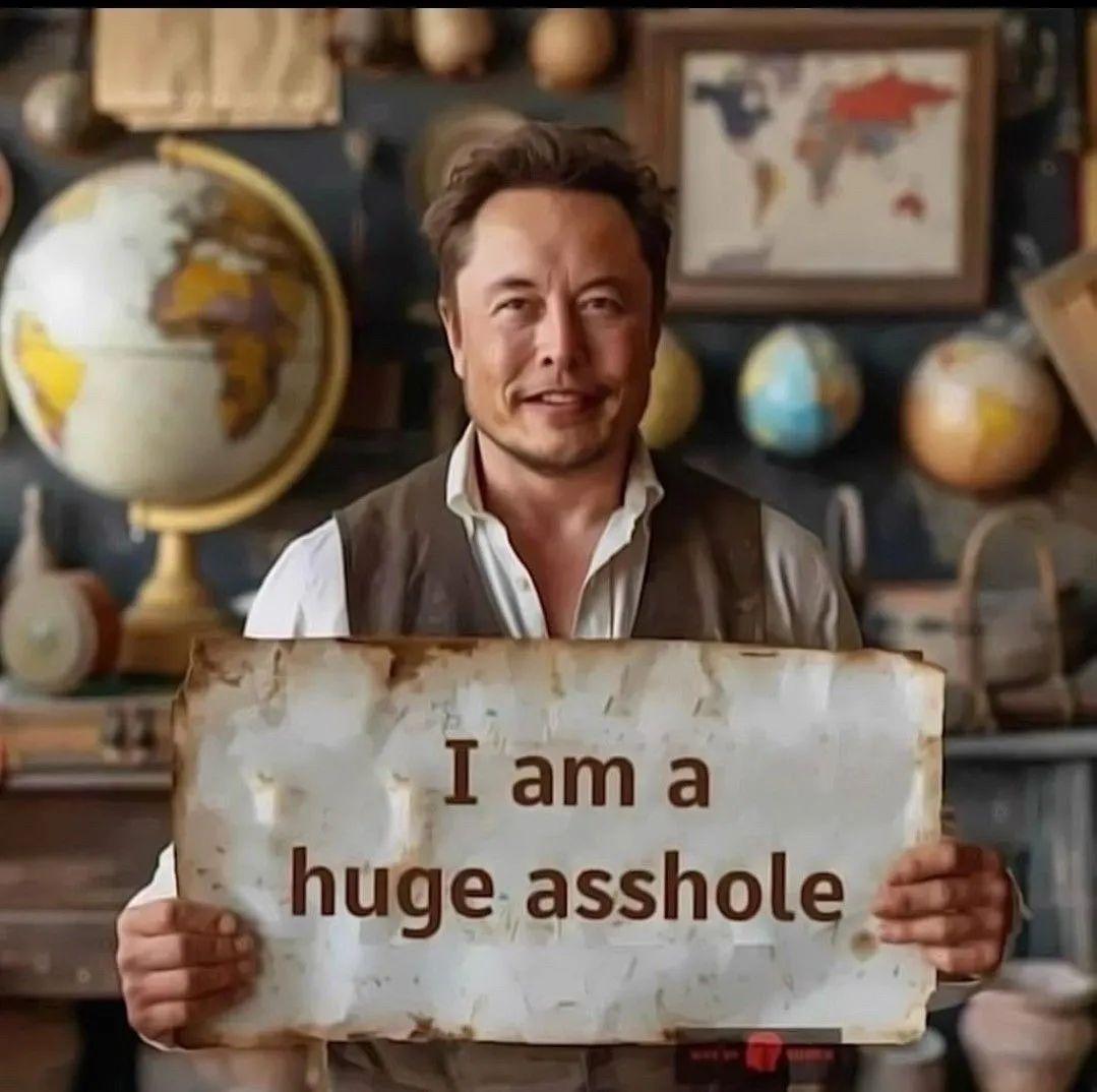 NiceToBeHere2u's tweet photo. @MikeLevin Musk is the idiot, a liar &amp; an incompetent fool  he figures he's so trendy du jour. Puh-lease... 

Pay back the government for what he's stolen at the behest of his idol https://t.co/adsqJNBQcD