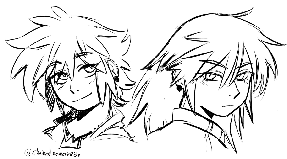 chainedmemory28's tweet photo. sr from memory but I'm too used to drawing Riku he barely changed 

#soriku https://t.co/SBgup7fXdf