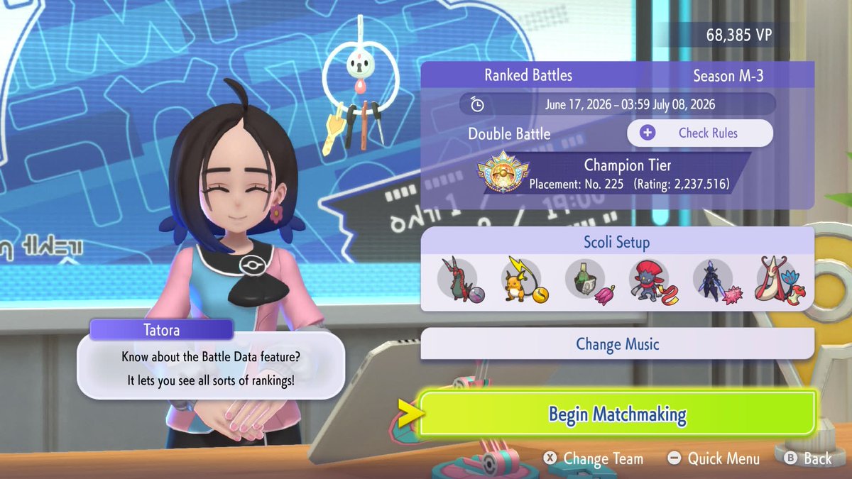 EvenusHinata's tweet photo. I managed to hit Champion Tier in Pokemon Champions using Mega Scolipede+Raichu! My first time, and very proud to have made it after failing with Hera. Will post a rental in the comments for this team inspired by @MichaelderBeste 's Raichu-Milo-Ceruledge core. https://t.co/WWkR3njvkt