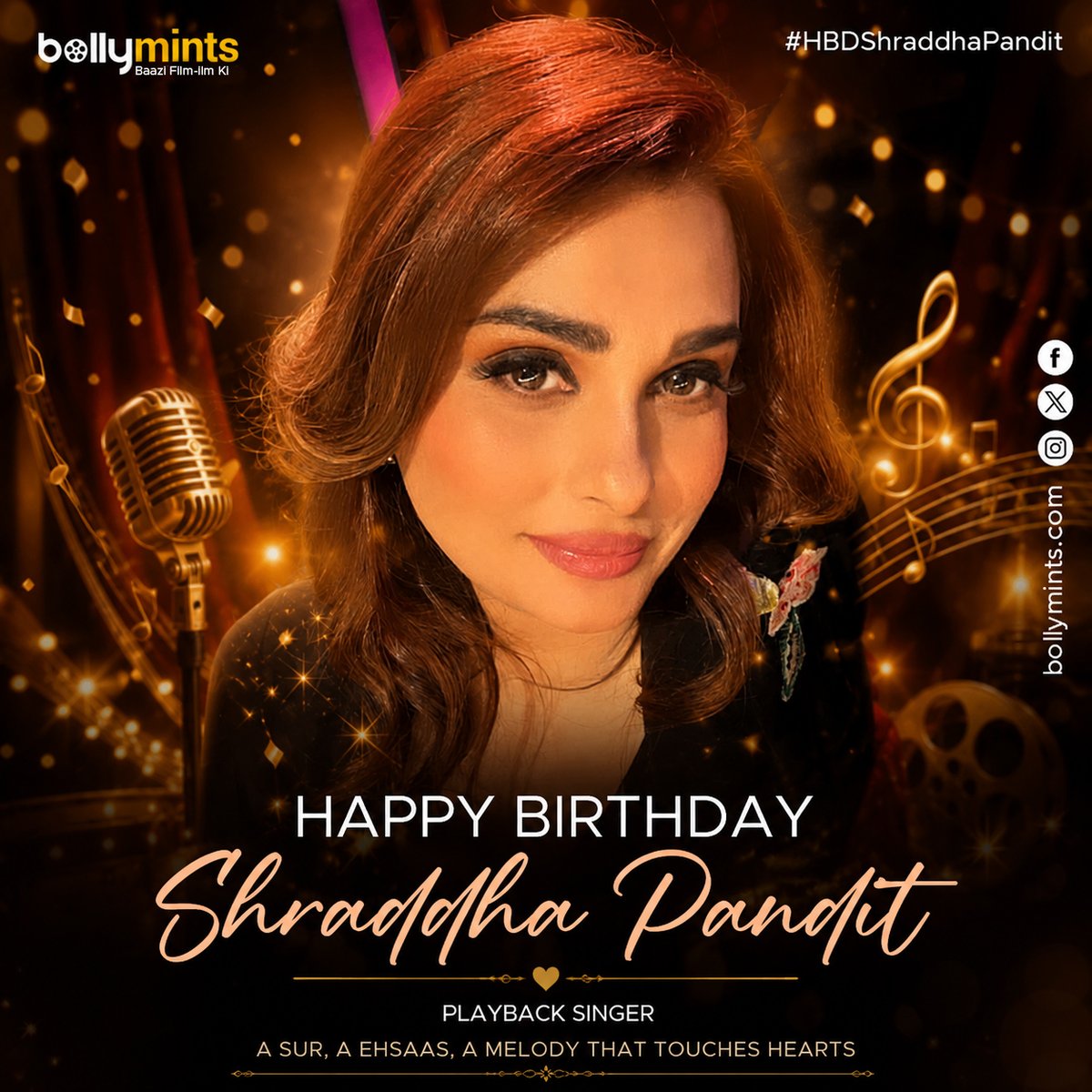 BollyMints's tweet photo. Wishing A Very Happy Birthday To Playback Singer #ShraddhaPandit !
#HBDShraddhaPandit #HappyBirthdayShraddhaPandit https://t.co/vUvVoyeFE0