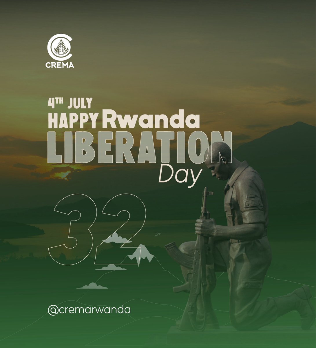 CremaRwanda's tweet photo. 32 years of unity, strength, and moving forward together. 🇷🇼✨

Happy Liberation Day! We’re incredibly proud to serve and be part of this community. https://t.co/t6fOs59qqu