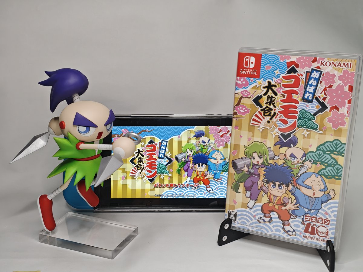 YT__TY's tweet photo. このために作ったサスケフィギュアと一緒にやるぜ
#NintendoSwitch #がんばれゴエモン #がんばれゴエモン大集合 https://t.co/FQB7x26F0r