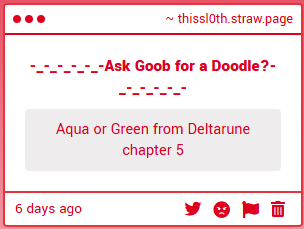 this_sl0th's tweet photo. I dunno why but I hear Cave Story's Gravity theme when doodling them #deltarune #chapter5 #green #aqua https://t.co/WLqk9kZNyR