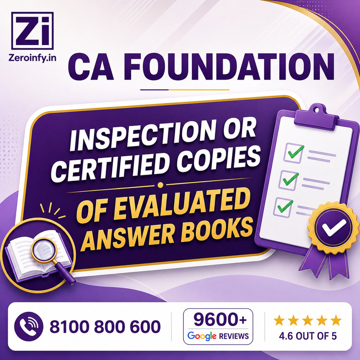 zeroinfy15's tweet photo. 📝 #CAFoundation May 2026 – Certified Copies / Answer Book Inspection
Want to review your evaluated answer sheets? Apply for Certified Copies / Inspection of Answer Books.
🔗 https://t.co/8HdVwudwKU
⏳ Apply before the deadline! https://t.co/0PLvtsZNqw