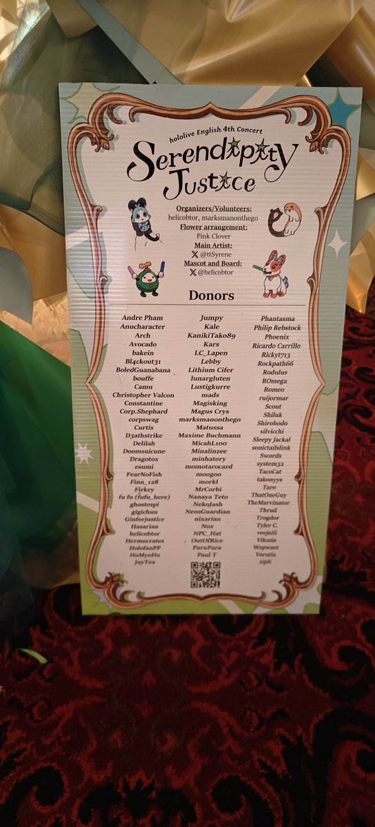 helicobtor's tweet photo. I helped organize this with many other talented individuals! I'm glad that she was able to see everyone's support for her! 🥹
Mamma did so well! I was so excited to hear draw live on stage, and she didn't disappoint!
I can't wait to see her on stage again tomorrow 💖
#holoSerendipity #chattino