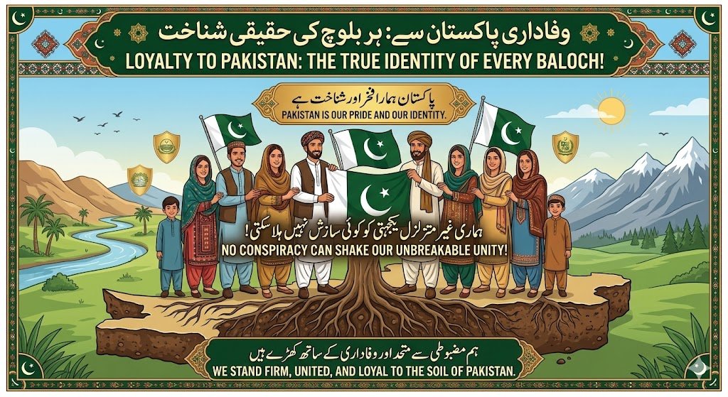 Nadar_buzdar's tweet photo. Loyalty to Pakistan:
The true identity of every Baloch!
Pakistan is our Pride and identity and no conspiracy can shake our unbreakable unity.
we stand firm,firm united and loyal to the soil of our motherland.
#Balochistan #PakistanZindabad #NationalUnity #LoyaltyToPakistan https://t.co/a7hXdEa43N