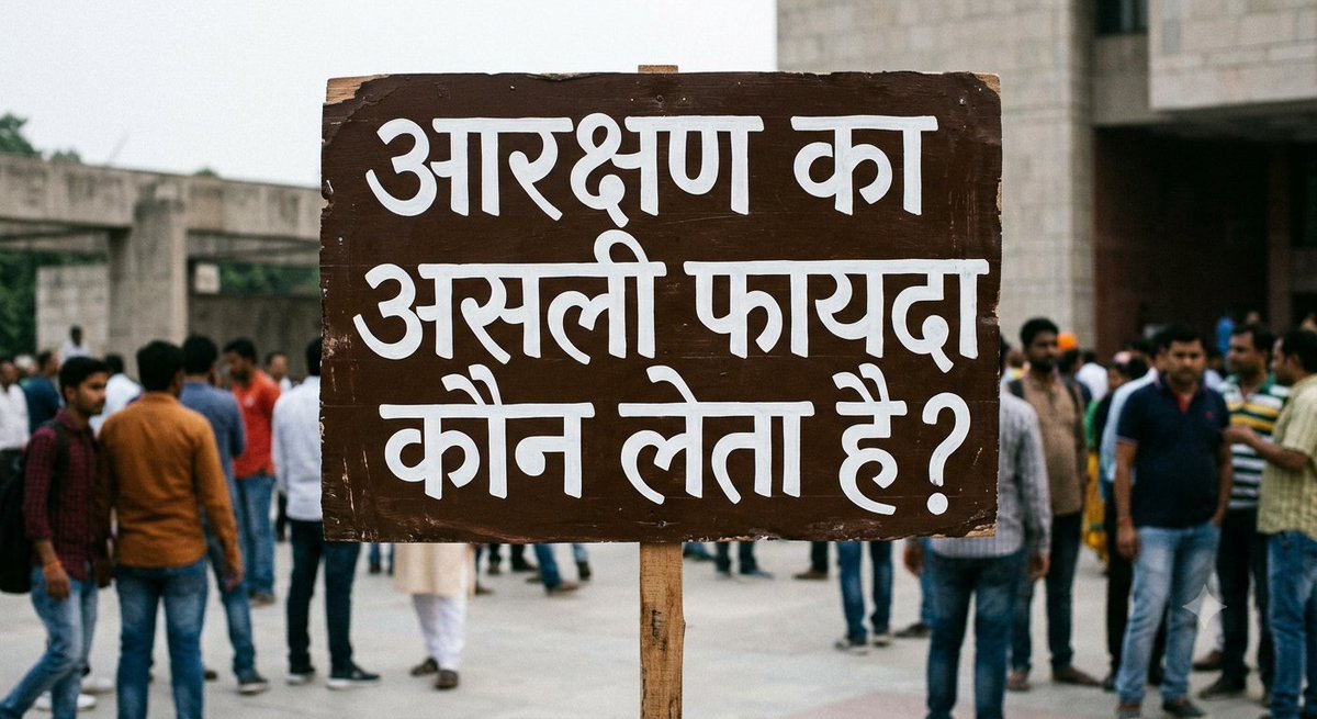 Nagapride92's tweet photo. 🚨कौन लोग सबसे ज्यादा आरक्षण का फायदा उठा रहे हैं, इसको समझे ⤵️⤵️

इन सभी आरक्षणों को बंद करना चाहिए।

1. EWS (सुदामा कोटा) 10% — जितनी आबादी, उतना आरक्षण।
  
2. मंदिर आरक्षण = 100% पीढ़ी दर पीढ़ी, सदियों की प्रथा।  

3. न्यायालय आरक्षण = कॉलेजियम सिस्टम के तहत कोर्ट में जज-वकीलों में 99% वंशवादी प्रक्रिया।  

4. शिक्षा आरक्षण = 95% — विश्वविद्यालय में कुलपति, सचिव, प्रिंसिपल, प्रोफेसर; विद्यालय में हेडमास्टर जैसे आरक्षित पद। प्राइवेट शिक्षण संस्थानों में वंशावली प्रक्रिया। 
 
5. स्वास्थ्य आरक्षण = 90% — सरकारी या प्राइवेट डॉक्टरों में वंशवादी प्रक्रिया।
  
6. मीडिया आरक्षण = 100%  

7. प्रशासनिक आरक्षण = 90% — IAS, IPS, IFS आदि में।  

8. विधायिका आरक्षण = 70-80% — मुख्यमंत्री, राज्यपाल, मंत्री, MP, MLA, MLC, सचिव जैसे पदों पर वंशवादी प्रक्रिया। वोट शेयर कम होने के बावजूद 80% कैसे सेलेक्ट होता है?
  
9. नौकरशाही आरक्षण = 95% वंशावली कोटा। 

10. ठेकेदारी आरक्षण = 95%  

11. खेल आरक्षण (क्रिकेट) = 92% 

12. सिनेमा आरक्षण = 96%  

13. शंकराचार्य आरक्षण = 100% — मेरिट और ज्ञान से या जातिवादी प्रक्रिया से?
  
14. RSS चीफ आरक्षण = 100% — योग्यता, काबिलियत और अनुभव से क्यों नहीं चुना जाता?
  
15. वेलफेयर स्कीम आरक्षण = 10% — 5 किलो राशन, प्रधानमंत्री आवास योजना, वृद्धा पेंशन, किसान योजनाओं में सुदामा कोटा।  

16. जाति प्रमाण पत्र आरक्षण = 10% — दलित या OBC बनकर हकमारी, पैसा और पैरवी के जरिए। जातिवादी अफसरों का कोटा प्रक्रिया। 
 
17. जनरल कोटा आरक्षण = 50% — आबादी लगभग 10-15% होने के बावजूद नौकरियों और अवसरों में 50% हिस्सेदारी।

NFS कोटा = सेटिंगमारी — सेलेक्शन कमिटी की प्रक्रिया के कारण SC, ST, OBC के आरक्षण सीटों पर NFS (Not Found Suitable) लगाना।

चिंता:-

1. जिसकी जितनी भागीदारी (आबादी और योगदान), उसे उतना हिस्सेदारी मिलना चाहिए — सभी क्षेत्रों में, सरकारी हो या प्राइवेट। 
 
2. 10% वालों को जब सुदामा कोटा के तहत 10% हिस्सेदारी मिल रही है, तो OBC, SC, ST को भी उनकी आबादी के पूर्ण अनुपात में हक मिलना चाहिए।  

3. देश में आज तक जितने बड़े भगोड़े, घोटालेबाज और भ्रष्ट तत्व सामने आए, वे लगभग एक ही सामाजिक वर्ग से क्यों हैं?  

4. माफिया, अपराधी, रंगबाज, बलात्कारी — किस वर्ग में ज्यादा संख्या में हैं? सरकारी धन, तंत्र और व्यवस्था की पहरेदारी उसी वर्ग के हाथ में क्यों है?
  
5. जातिवादी प्रथा, कलंक और परंपरा को पूरी तरह हटाकर "सनातनी" के रूप में एकजुट होना आज की अनिवार्यता है। न रहेगी जाति, न होगी जाति के नाम पर अपराध, शोषण, हिंसा, राजनीति और न ही हकमारी।

बेटी-रोटी का संबंध (अंतरजातीय विवाह और भाईचारा) देश के उज्ज्वल भविष्य की नींव है। एक मजबूत और एकजुट भारत बनेगा... फिर विश्वगुरु भारत होगा। 🙏

Courtesy:- @Youth_Army_IN