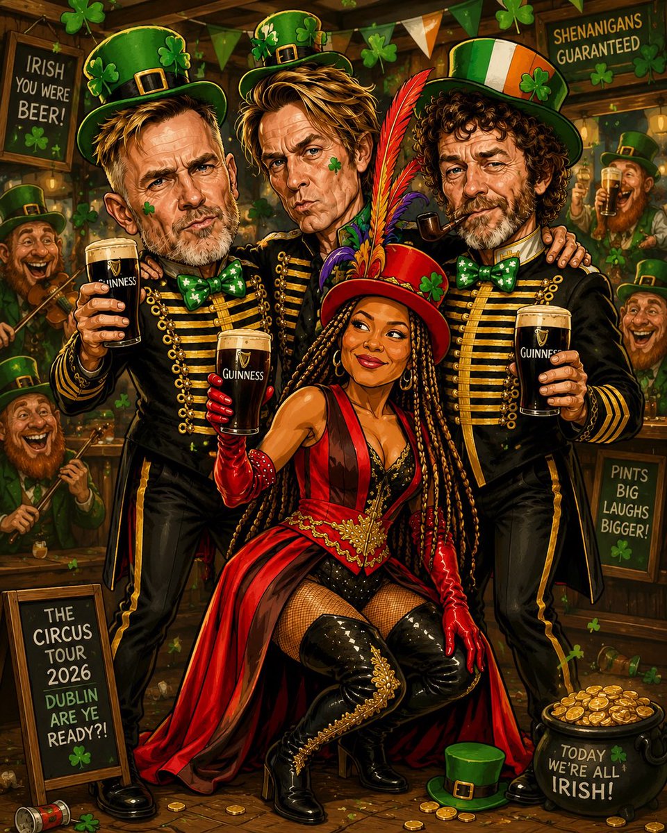 ACanadine's tweet photo. Who’s ready for one last hoorah 🎪🐘🤡🔥🍀🥳🇮🇪 have the Greatest Day everyone xx
@takethat @GaryBarlow @OfficialMarkO @iamzoebirkett #garybarlow #howardonald #markowen #takethat #thecircustourfinale https://t.co/AmiORDUfoC