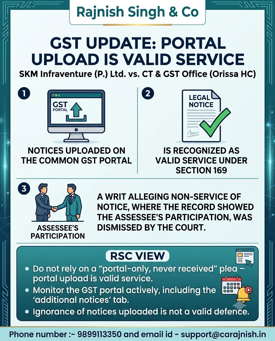 theRajnishkumar's tweet photo. Uploading a notice on the income tax portal constitutes valid service under Section 169, reinforcing the legal validity of electronic communication in tax proceedings.
#IncomeTax #Section169 #TaxUpdate #DigitalIndia #TaxLaw #Compliance #IndiaTax #eGovernance #RSC #Trending https://t.co/PX8MQGOey3