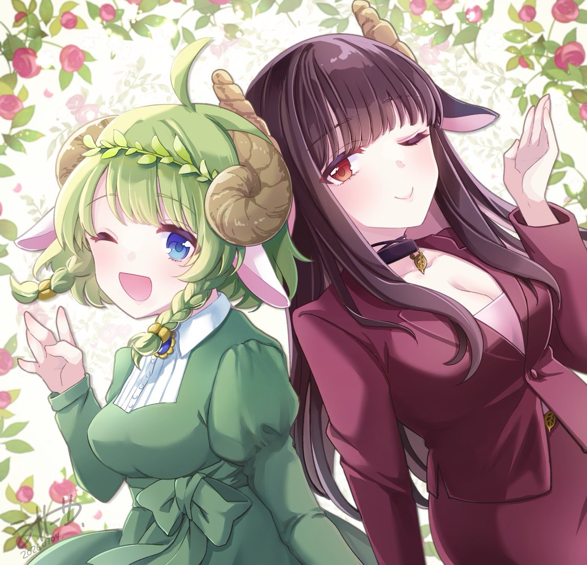 UminyaP's tweet photo. かわいいかわいい羊娘さんたちのFAを描かせていただきましたー
#草乃宿ギャラリー https://t.co/pbL5hZ31D6