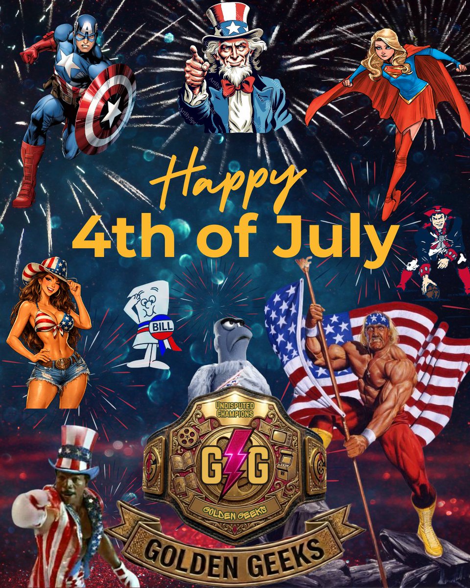 Goldengeekspod's tweet photo. Happy 4th of July from the Golden Geeks! Stay safe, have fun, and keep embracing the pop culture we love!

#Happy4thOfJuly #FourthOfJuly #PopCulture #GeekCulture #GenX #MovieFans #ComicBooks #TVShows #RetroPopCulture #Nostalgia #PodcastLife #Entertainment #StarsAndStripes https://t.co/0Up4Bpu919