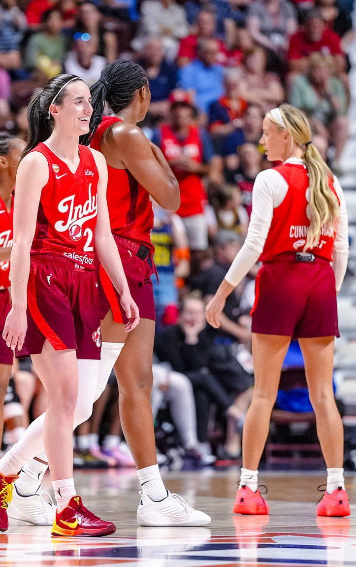 Kendostart3's tweet photo. Today is a good day to remind you all that Caitlin Clark is not a robot,she is a human being,WNBA player of the month,3x all Star starter ,WNBA MVP candidate and the best guard in USA!. WNBA community also wants her to be the spokesperson for racism and host press conference everyday denouncing it rather actually being a basketball player. Shit is sad but true.
