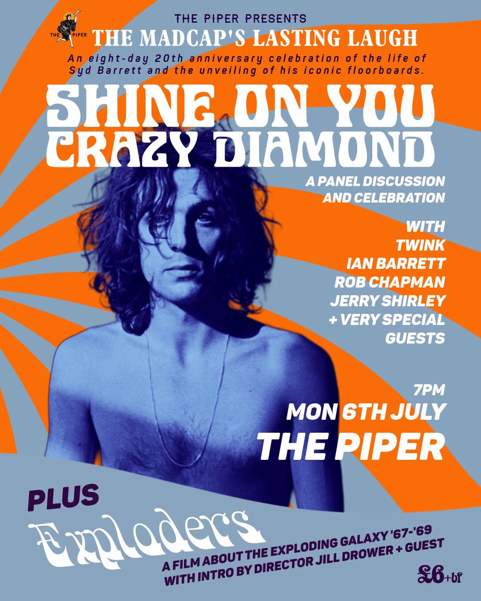 TheSydBarrett's tweet photo. Syd's iconic Madcap floorboards will be celebrated in their new home at The Piper, St Leonards, East Sussex.

THE MADCAP'S LASTING LAUGH festival features  BERNARD BUTLER, TWINK, OZRIC TENTACLES, and MYSTERY JETS.

More Details https://t.co/oXyXwF9dyC https://t.co/jPE9JD1Bbq