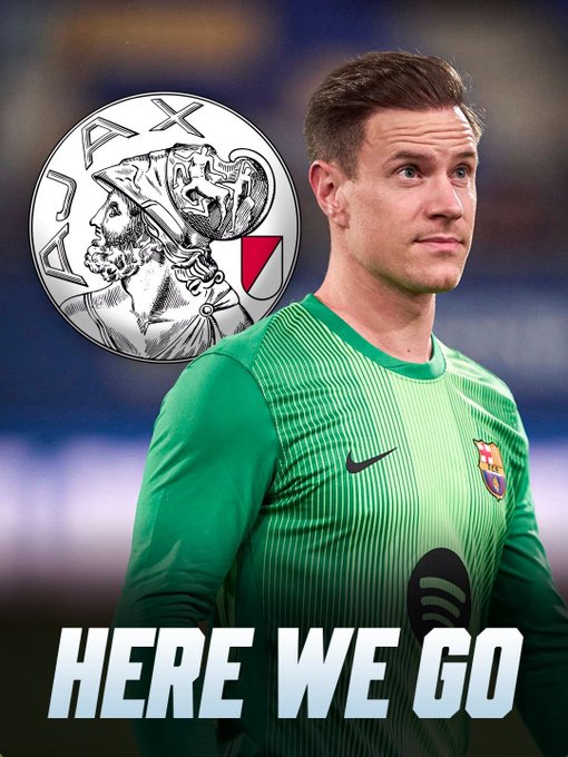 LaNuevaEraFCB_'s tweet photo. Fabrizio ha anunciado que el Ajax se hará cargo de la mayoría del salario de Ter Stegen, pero otras cuentas dicen que solo pagarán el 10/15%

¿Qué pensáis? https://t.co/stReXkvEYQ