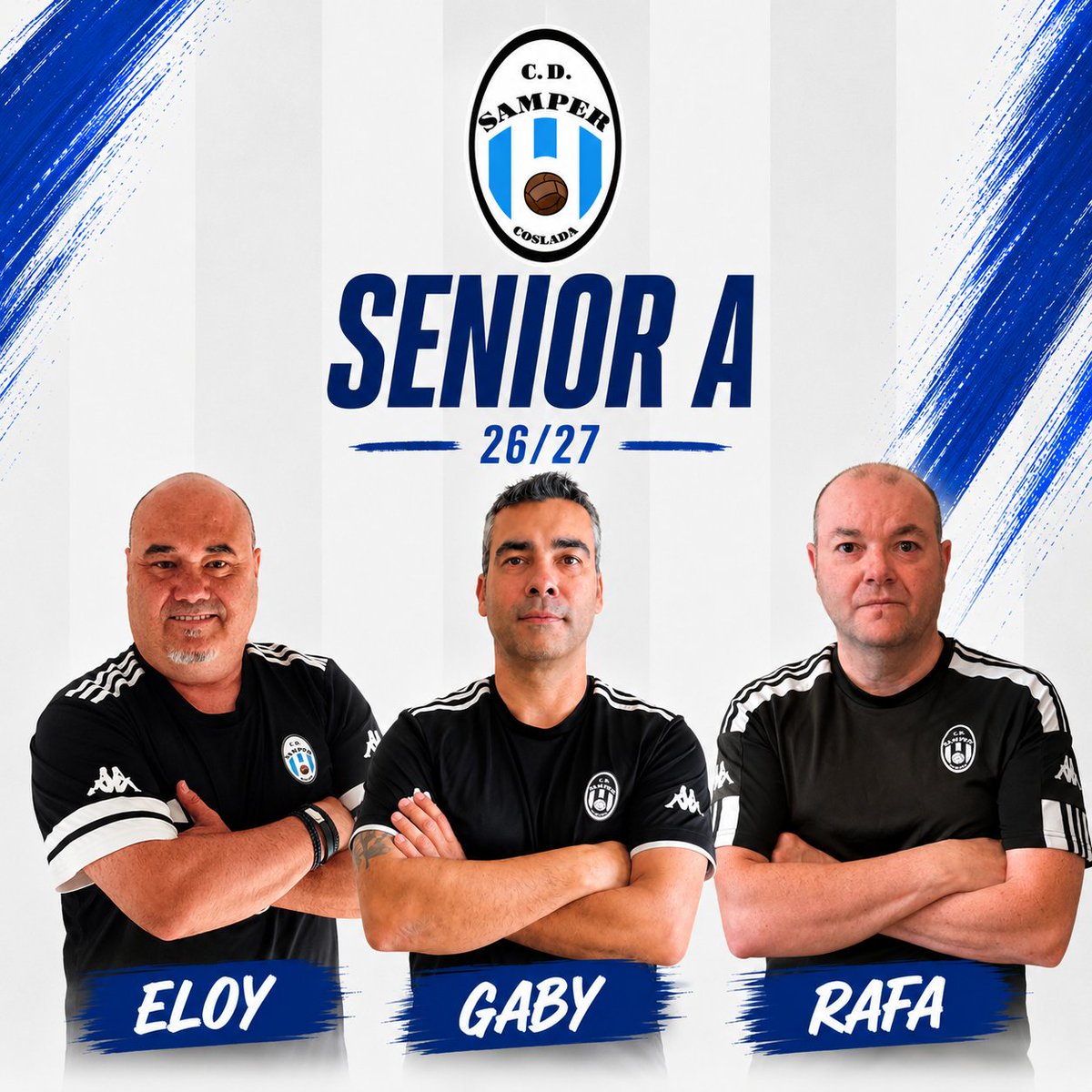 cdsamper's tweet photo. 💙🤍 ¡Gaby seguirá al frente del Senior A una temporada más!
⚽ Afrontará su segundo año como entrenador, acompañado de Rafa y Eloy.
Seguimos apostando por un gran proyecto con la ilusión de crecer y luchar por llegar a lo más alto.
#SeniorA #CDSamper #ADNSamper #Coslada https://t.co/DGQS3AcK8x