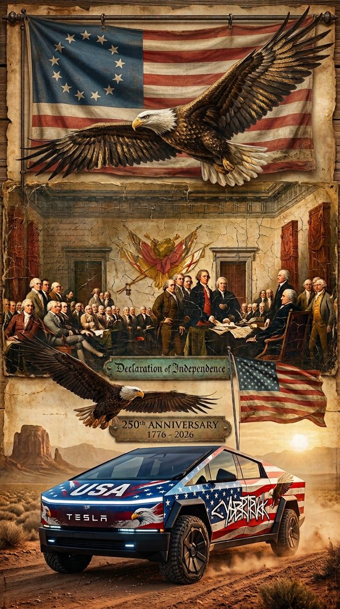 Teslautilus's tweet photo. Happy 250th Independence Day! 🇺🇸🦅 https://t.co/acJxfw7jqs