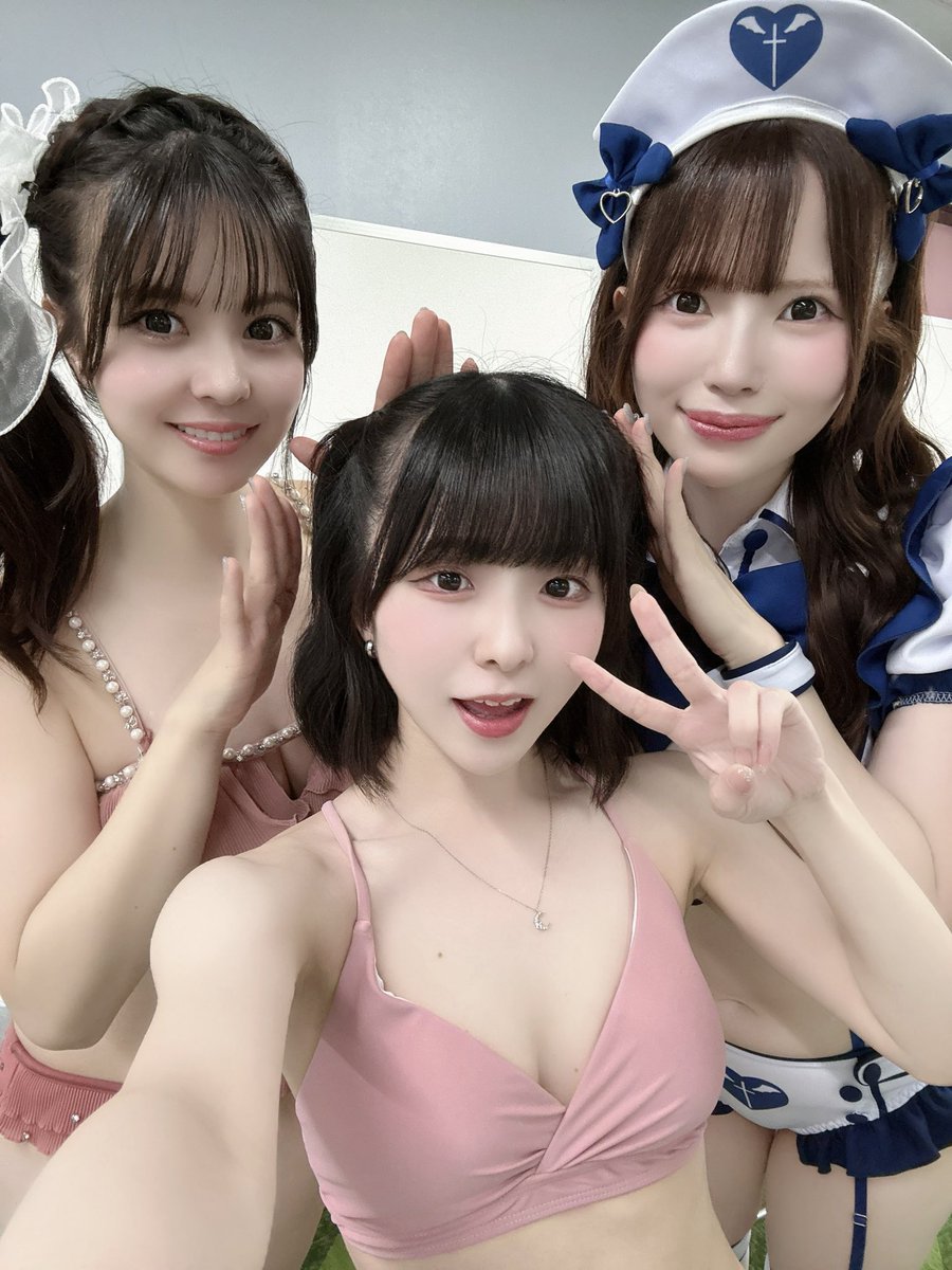 Serein_Yun_'s tweet photo. #近代麻雀水着祭2026 で同日出演だった、
りんちゃんとまあちゃんと📸
長い付き合いだけど3shot何気に初かも〜💭♡ https://t.co/9Pg2lFGFzQ