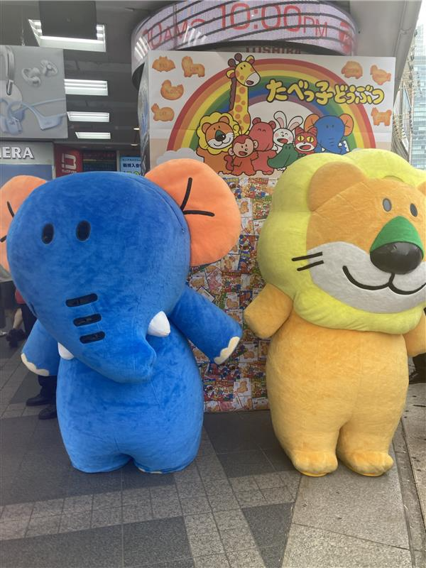 らいおんさん ξ(σεσ)ξ現在、#らいおんさん #ぞうさんが ビックカメラ有楽町店に遊び