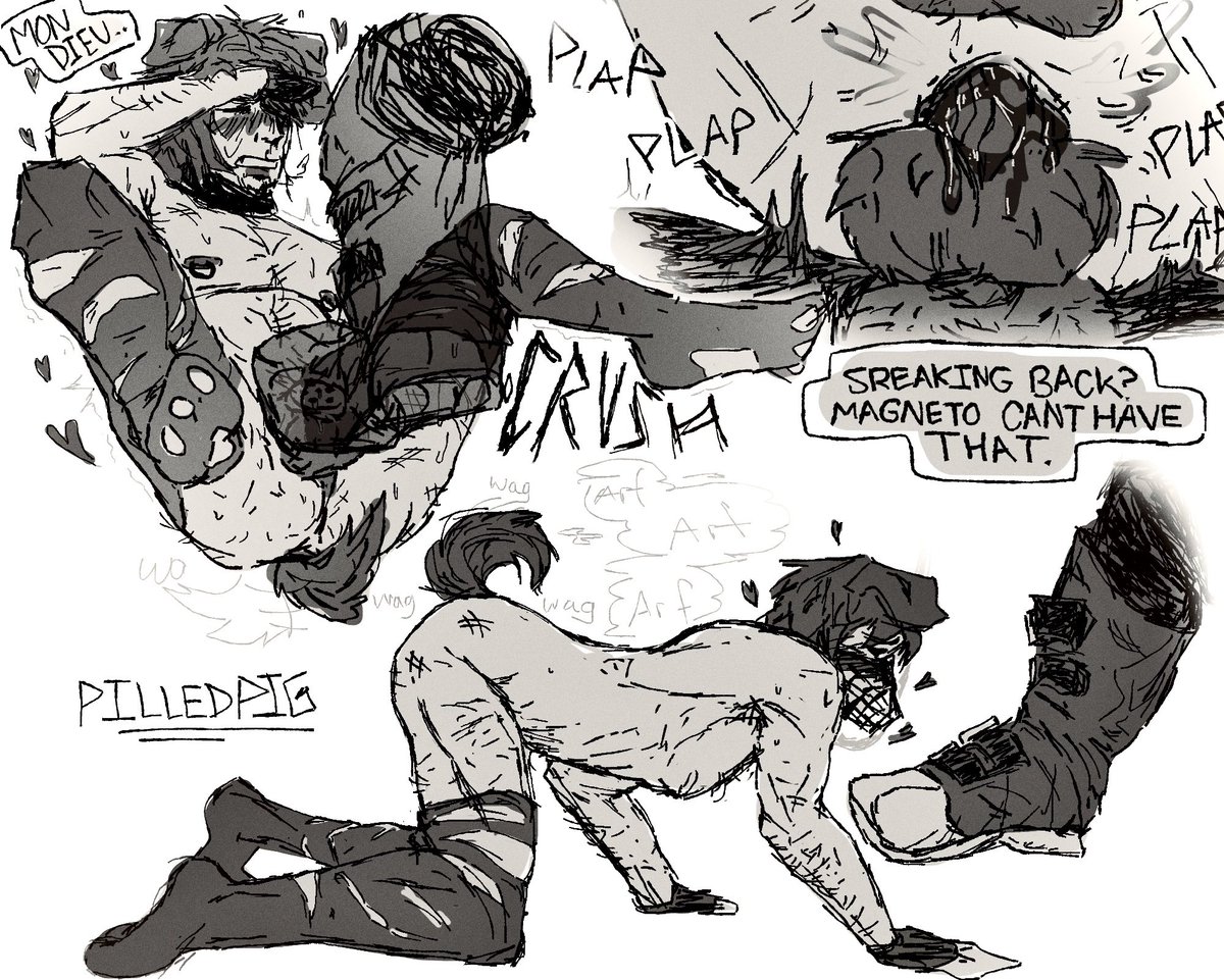 pilledpig's tweet photo. sabretooth be gentle on lil evobit #gambit #sabretooth #xmen https://t.co/Ko7iHMB1bV